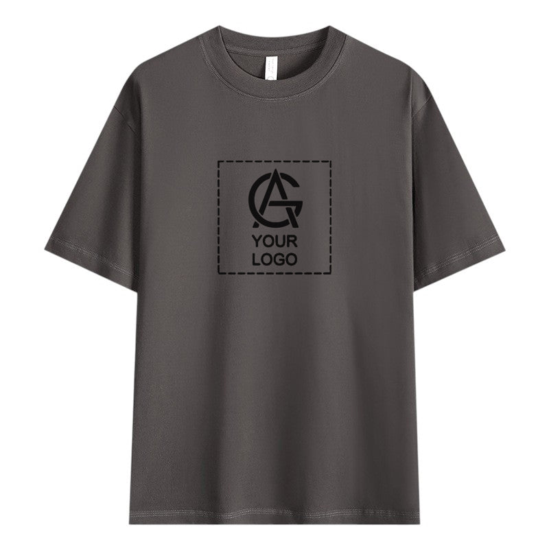 240GSM Dropped Shoulder Round Neck T-shirt