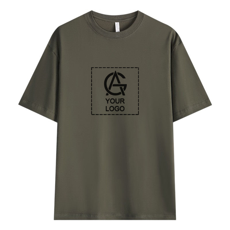 240GSM Dropped Shoulder Round Neck T-shirt