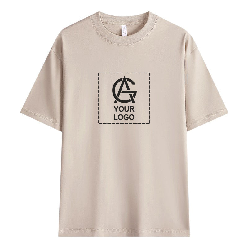 240GSM Dropped Shoulder Round Neck T-shirt