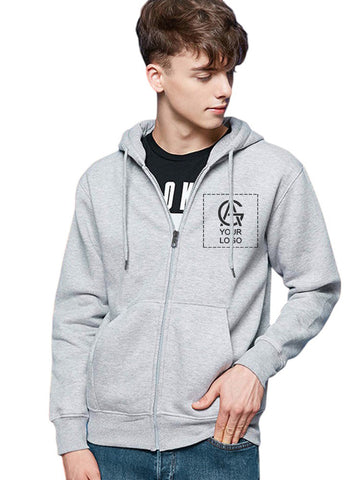 330GSM hooded zipper sweatshirt