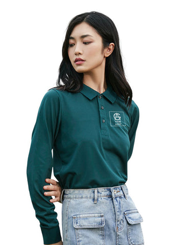 200GSM Long Sleeve Lapel Polo Shirt