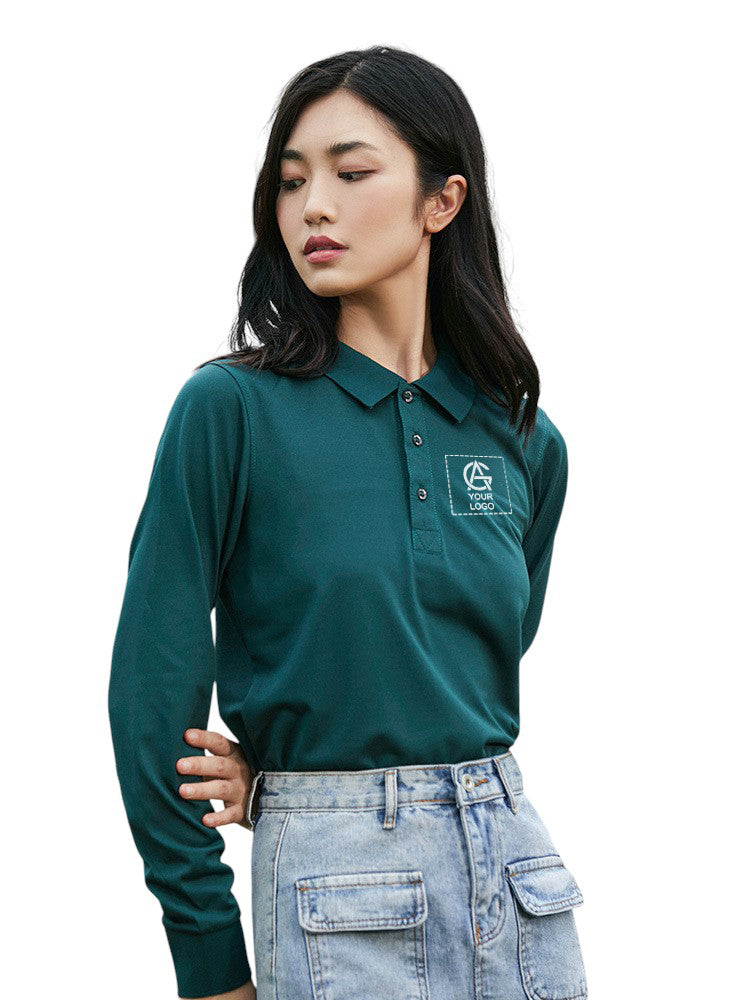 200GSM Long Sleeve Lapel Polo Shirt