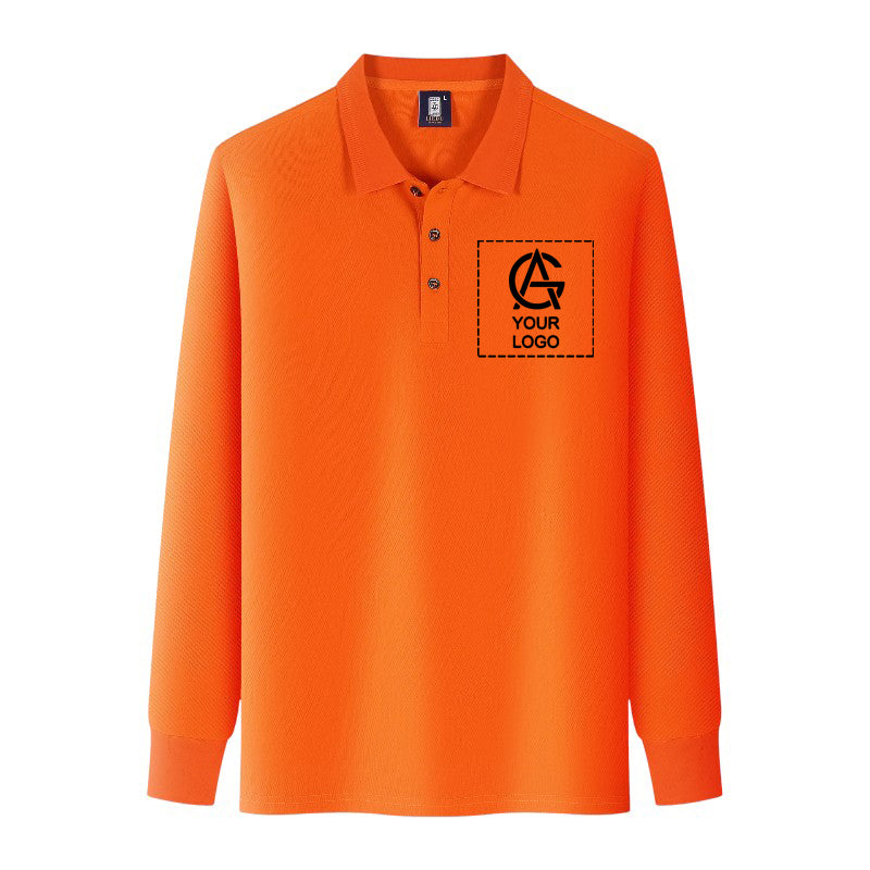 200GSM Long Sleeve Lapel Polo Shirt