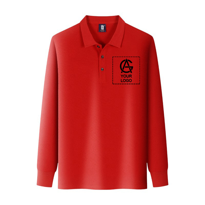 200GSM Long Sleeve Lapel Polo Shirt