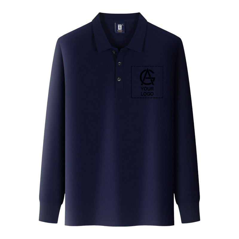 200GSM Long Sleeve Lapel Polo Shirt
