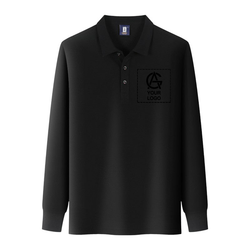 200GSM Long Sleeve Lapel Polo Shirt