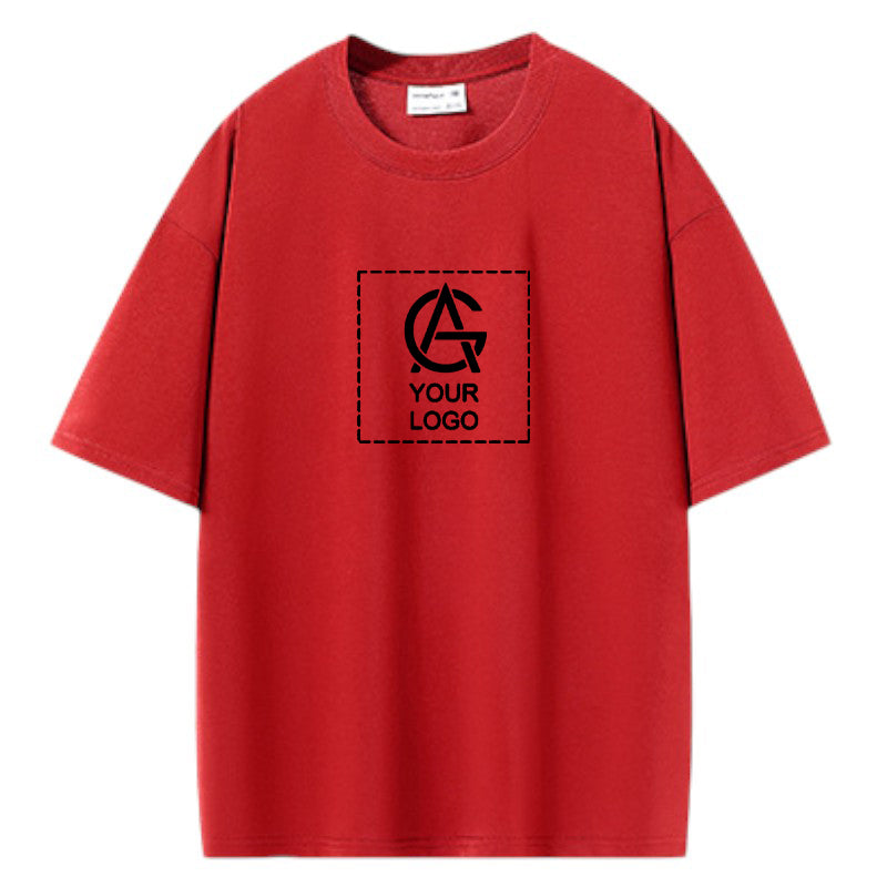 280GSM Drop Shoulder Round Neck Short-sleeved T-shirt