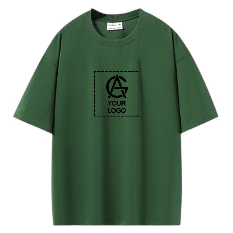 280GSM Drop Shoulder Round Neck Short-sleeved T-shirt