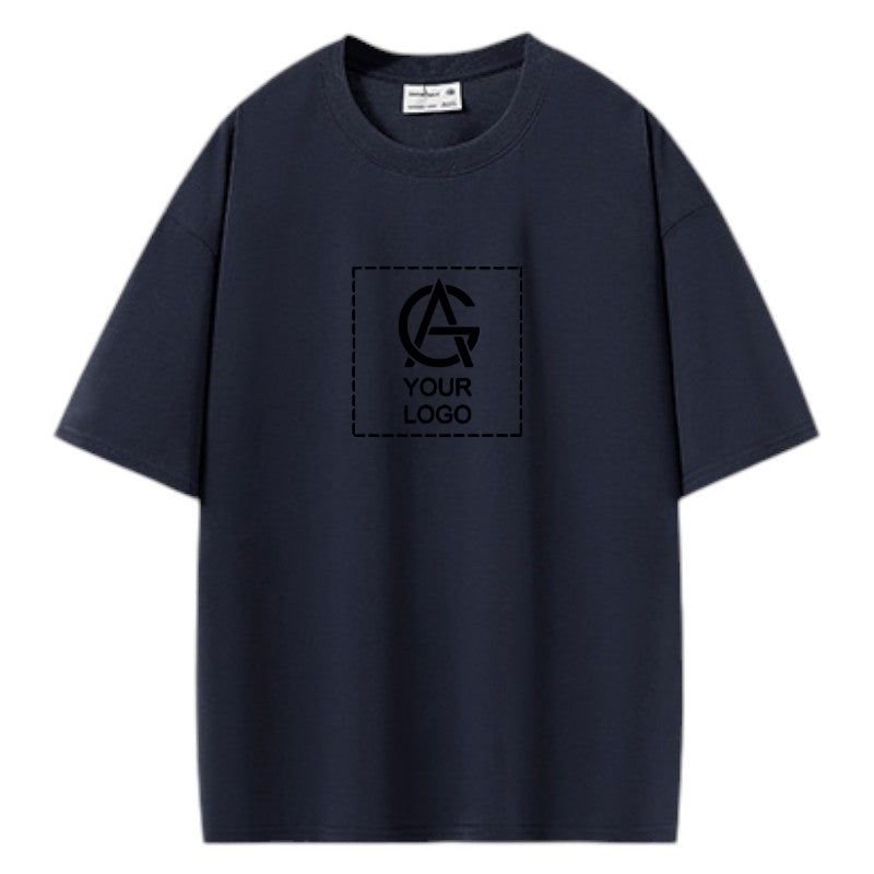 280GSM Drop Shoulder Round Neck Short-sleeved T-shirt