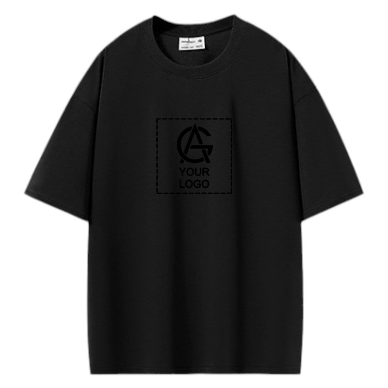 280GSM Drop Shoulder Round Neck Short-sleeved T-shirt