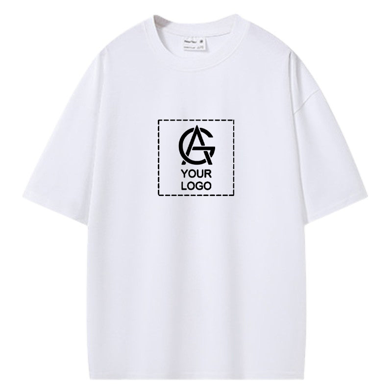 280GSM Drop Shoulder Round Neck Short-sleeved T-shirt