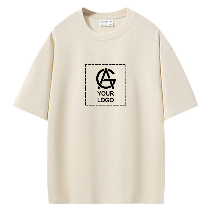 280GSM Drop Shoulder Round Neck Short-sleeved T-shirt