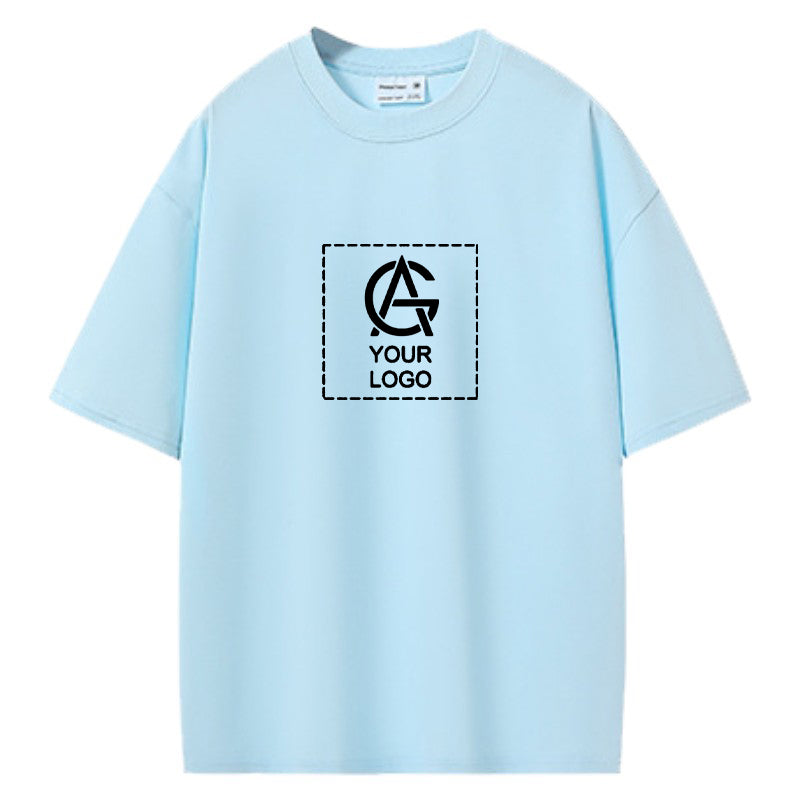 280GSM Drop Shoulder Round Neck Short-sleeved T-shirt