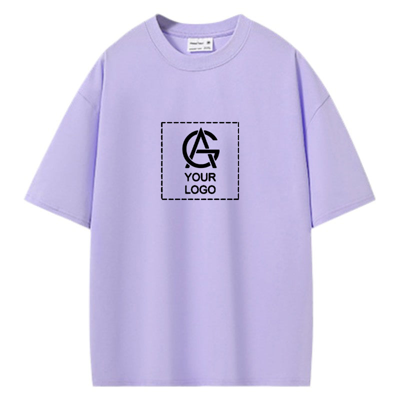 280GSM Drop Shoulder Round Neck Short-sleeved T-shirt