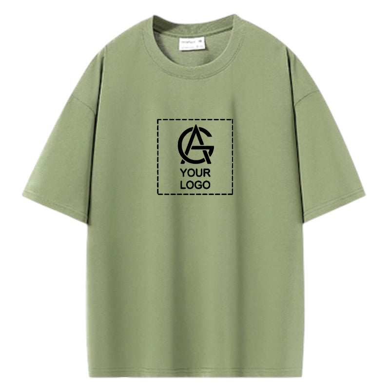280GSM Drop Shoulder Round Neck Short-sleeved T-shirt