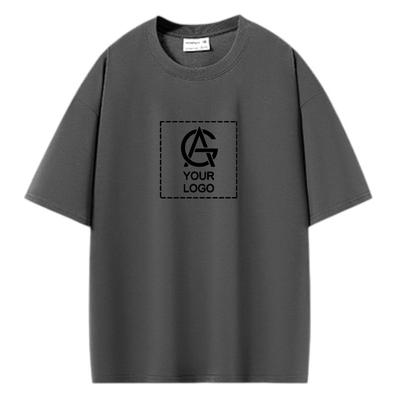 280GSM Drop Shoulder Round Neck Short-sleeved T-shirt