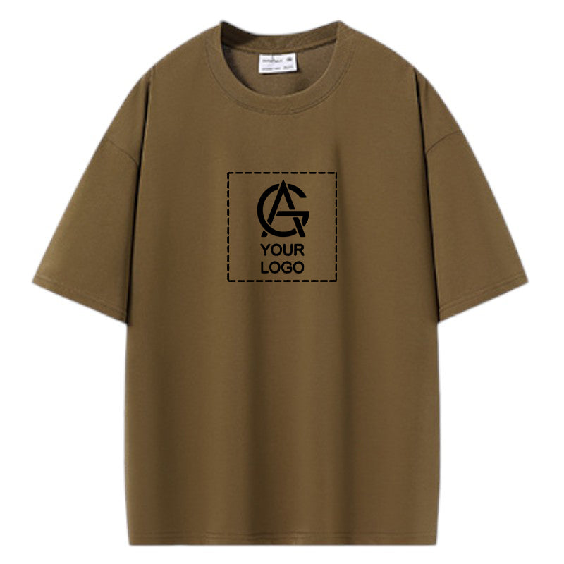 280GSM Drop Shoulder Round Neck Short-sleeved T-shirt