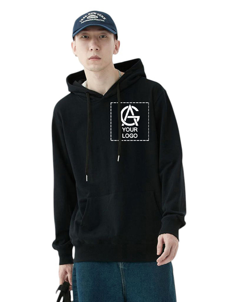 320GSM Loose Drop Shoulder Double-layer Looded Pullover Pocket Sweatshirt