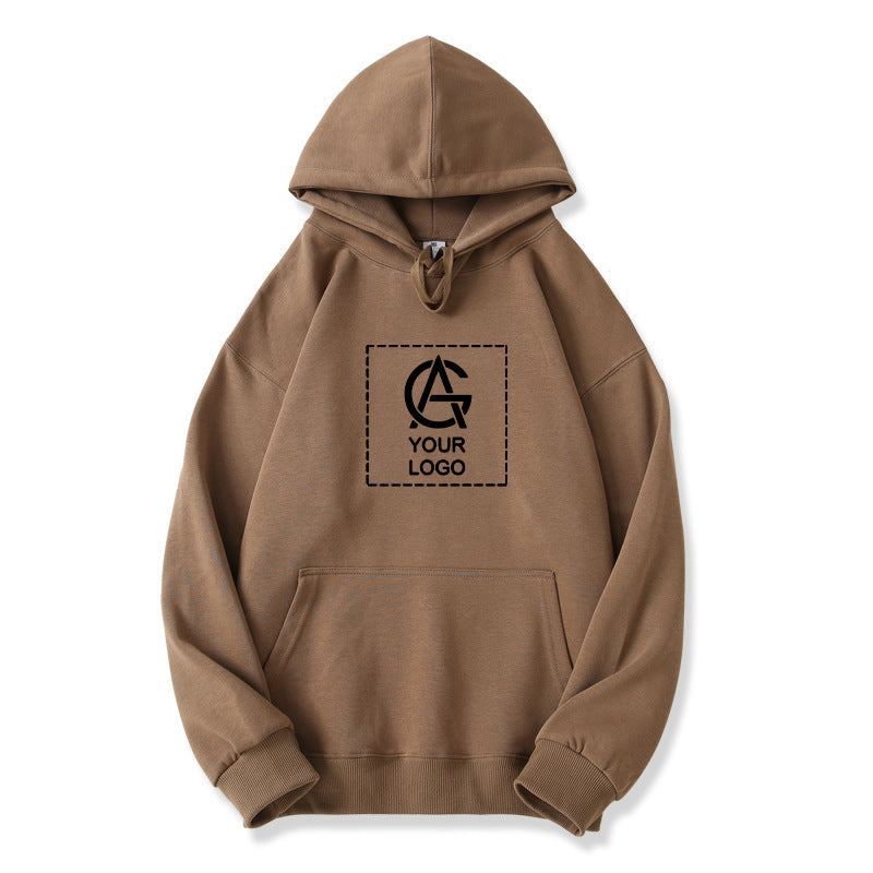 320GSM Loose Drop Shoulder Double-layer Looded Pullover Pocket Sweatshirt