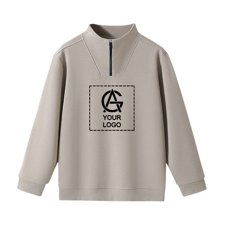 Half Zip Stand Collar Sweatshirt