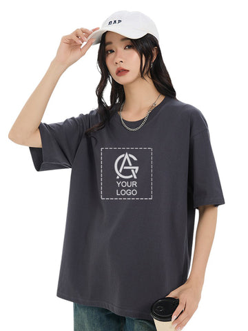 220GSM Cotton Trendy Round Neck Short-sleeved T-shirt