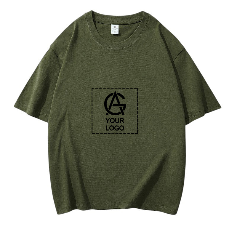 220GSM Cotton Trendy Round Neck Short-sleeved T-shirt