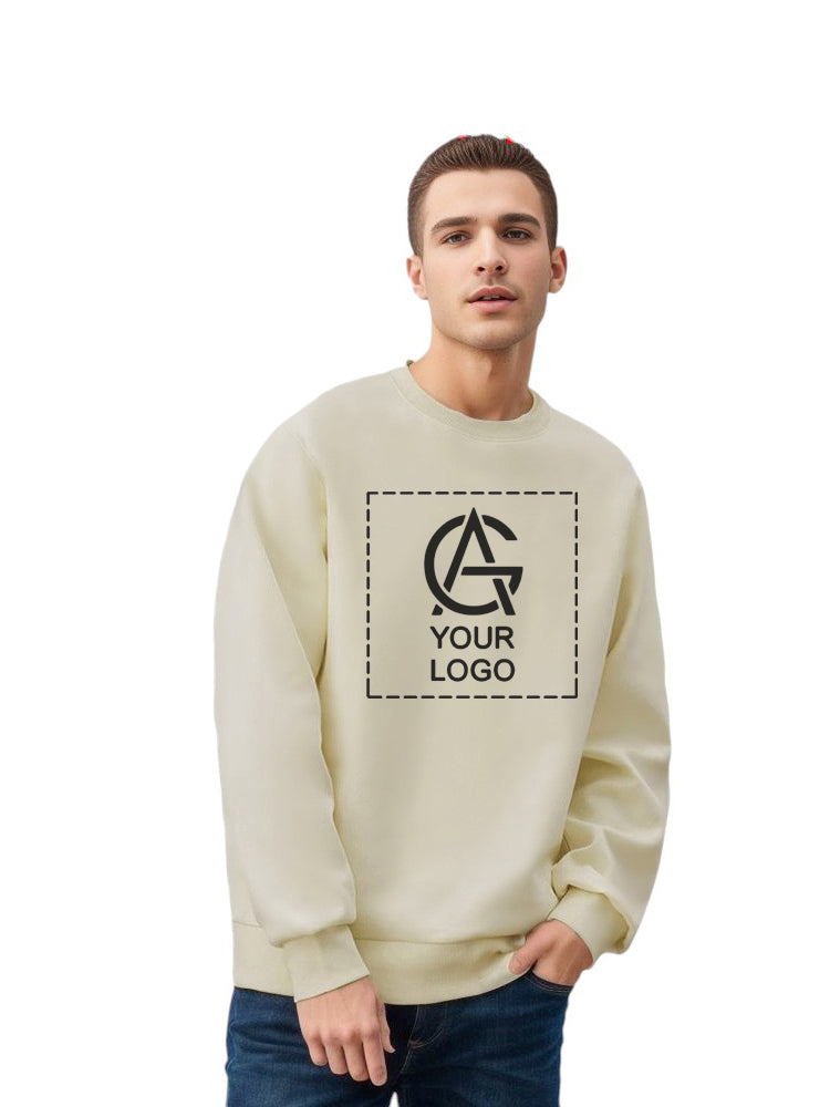 300GSM double-faced cotton round neck pullover sweatshirt