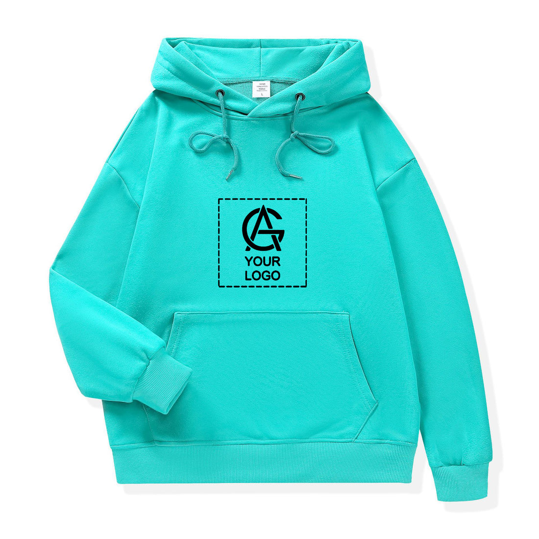 310GSM Pure Cotton Terry Double-Layer Hooded Drop Shoulder Loose Hooded Pullover Sweatshirt
