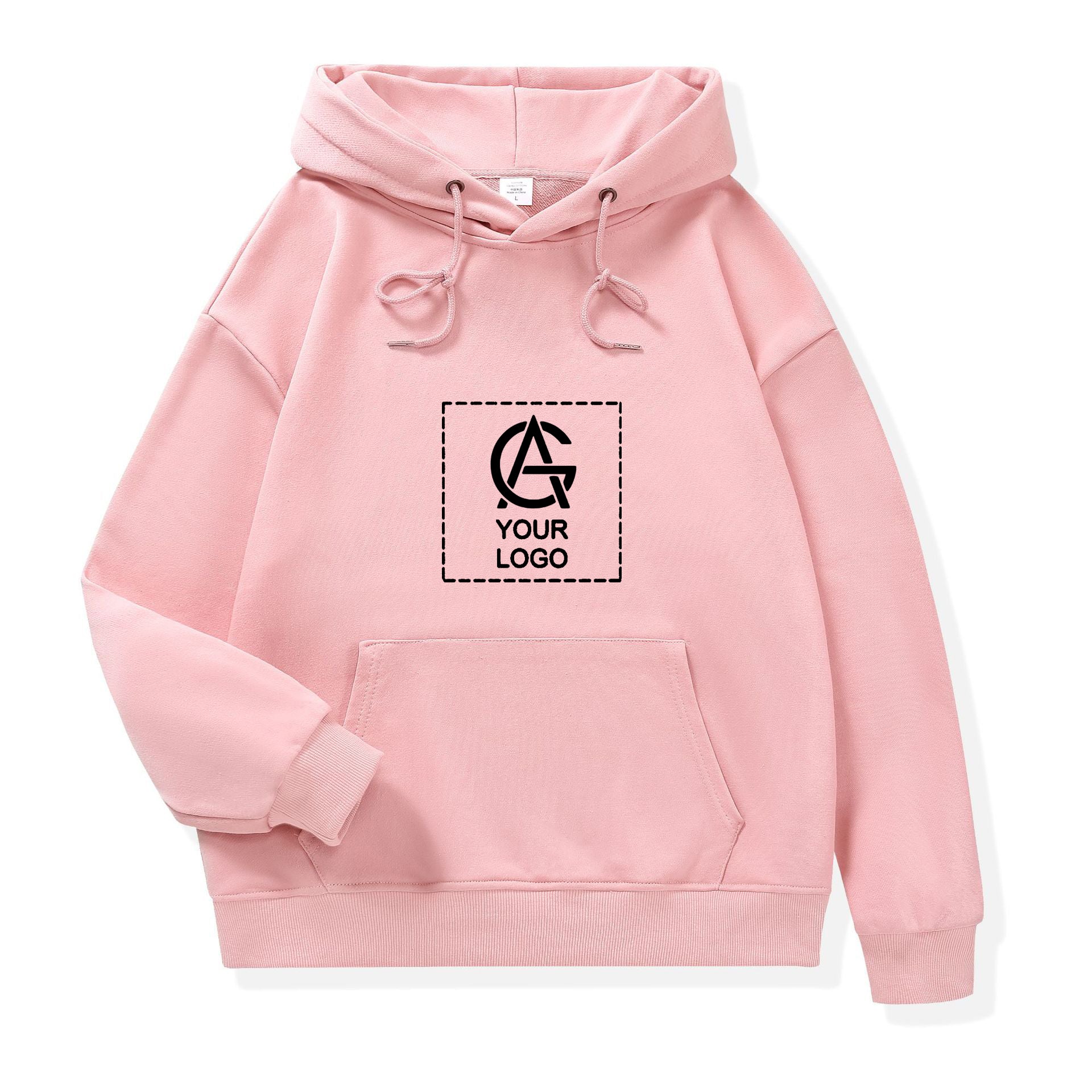 310GSM Pure Cotton Terry Double-Layer Hooded Drop Shoulder Loose Hooded Pullover Sweatshirt