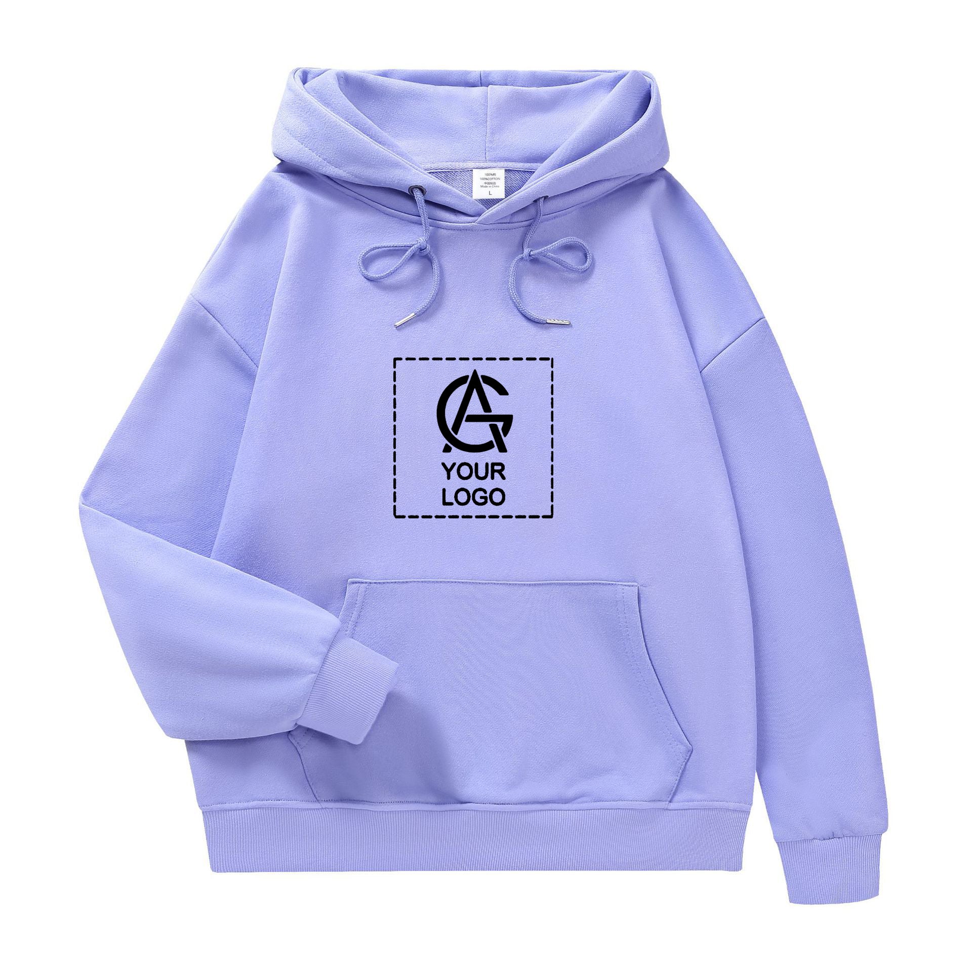 310GSM Pure Cotton Terry Double-Layer Hooded Drop Shoulder Loose Hooded Pullover Sweatshirt