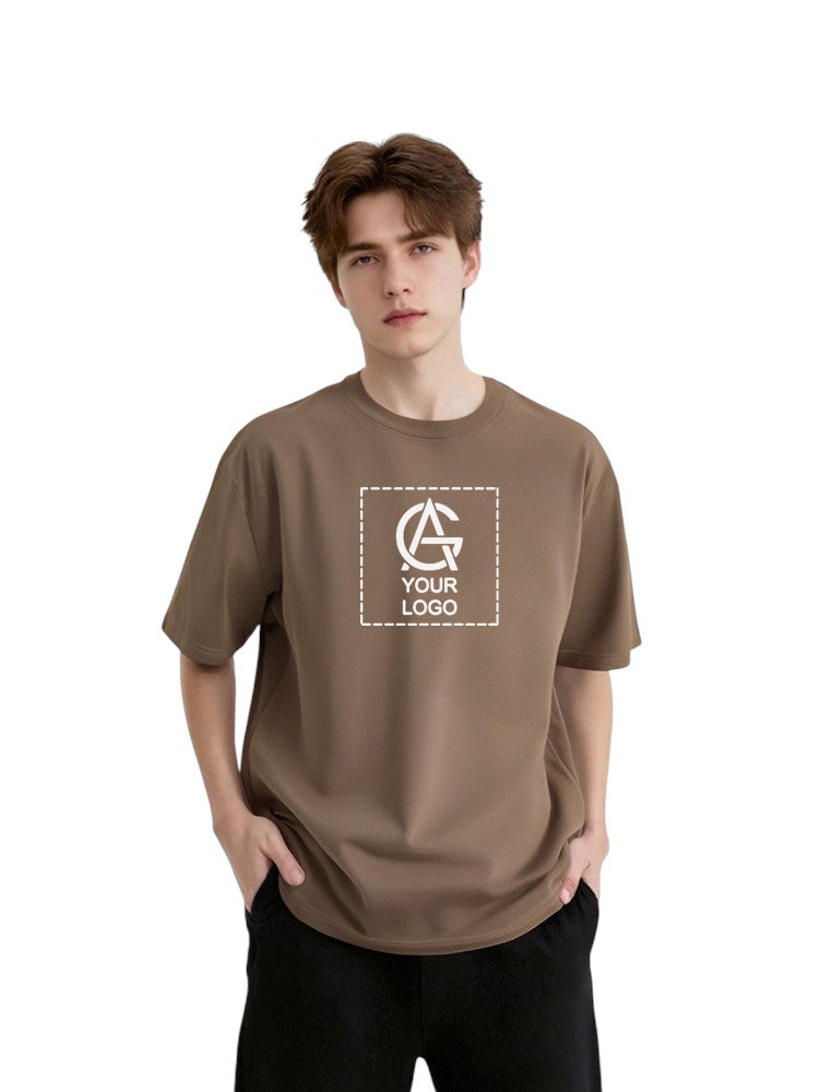 260GSM Straight Shoulder Round Neck T-shirt