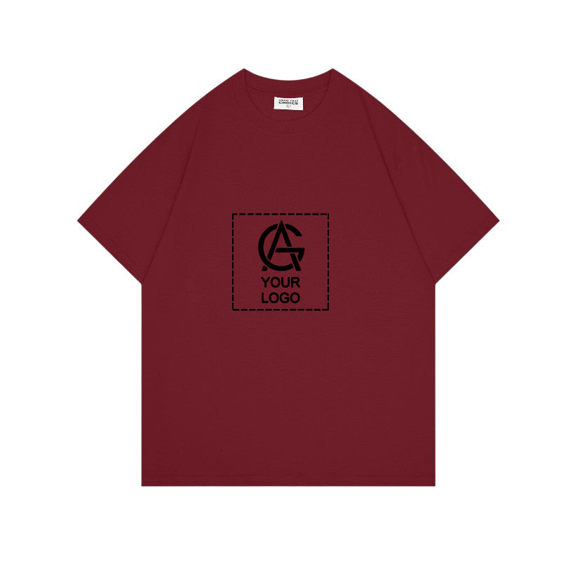 260GSM Straight Shoulder Round Neck T-shirt