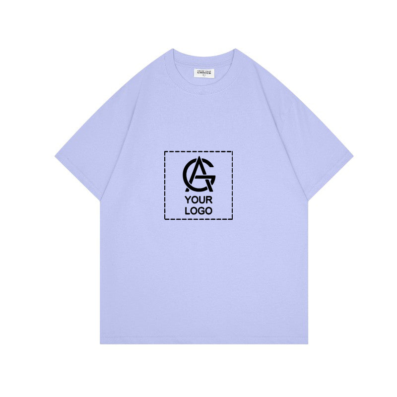 260GSM Straight Shoulder Round Neck T-shirt