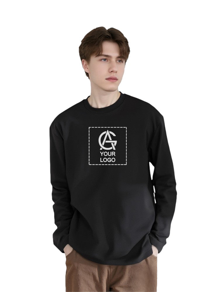260GSM Straight Long Sleeve Round Neck T-shirt