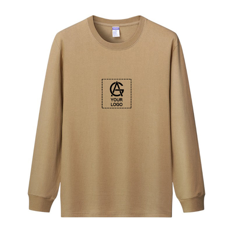260GSM Straight Long Sleeve Round Neck T-shirt