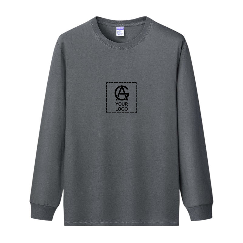 260GSM Straight Long Sleeve Round Neck T-shirt