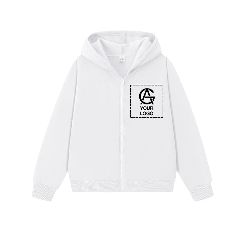 220GSM Fleece Hooded Zipper Cardigan