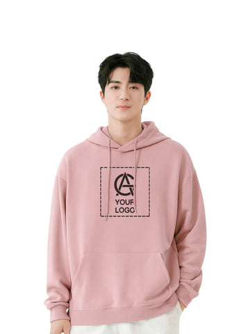 Drop Shoulder Trendy Hooded Sweatshirt