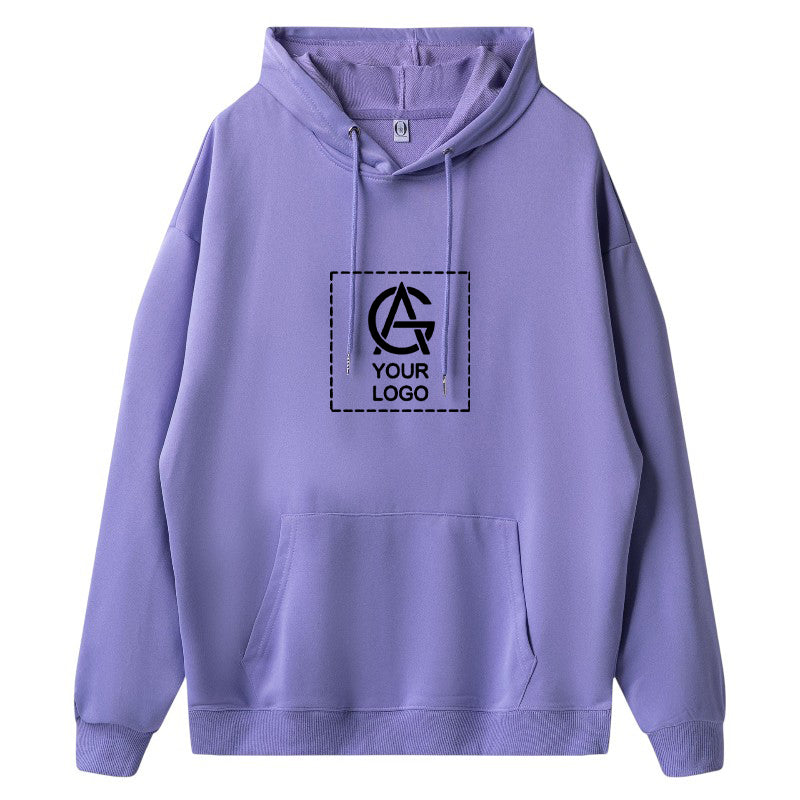 Drop Shoulder Trendy Hooded Sweatshirt