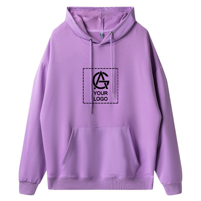 Drop Shoulder Trendy Hooded Sweatshirt