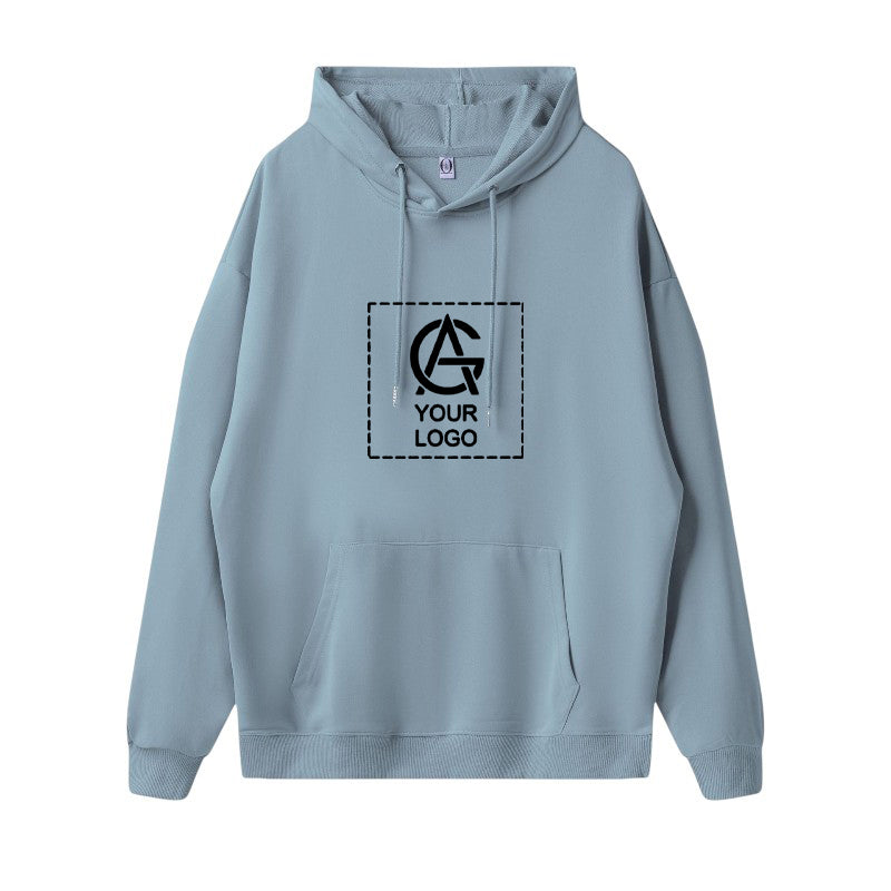 Drop Shoulder Trendy Hooded Sweatshirt