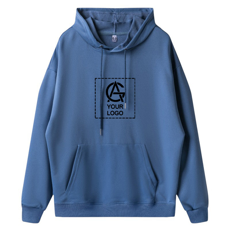 Drop Shoulder Trendy Hooded Sweatshirt