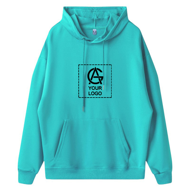 Drop Shoulder Trendy Hooded Sweatshirt