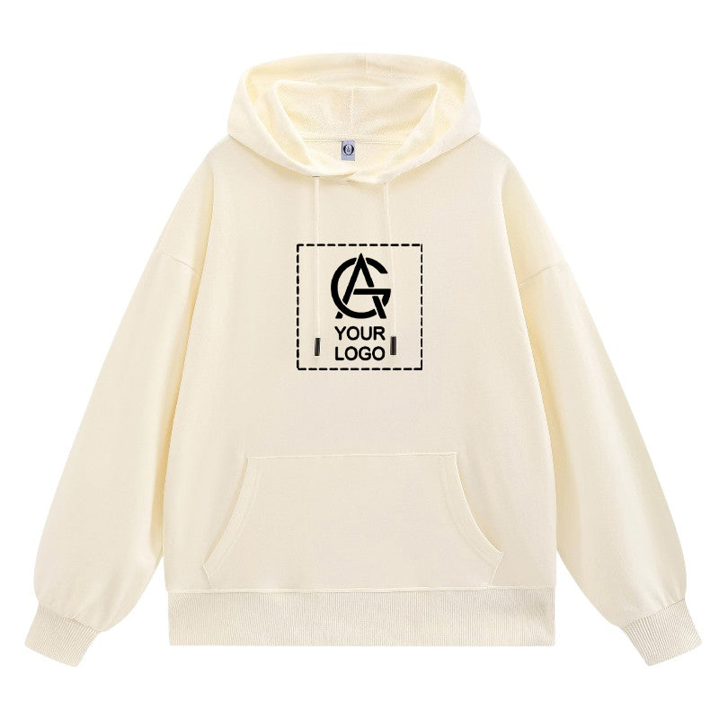 Drop Shoulder Trendy Hooded Sweatshirt
