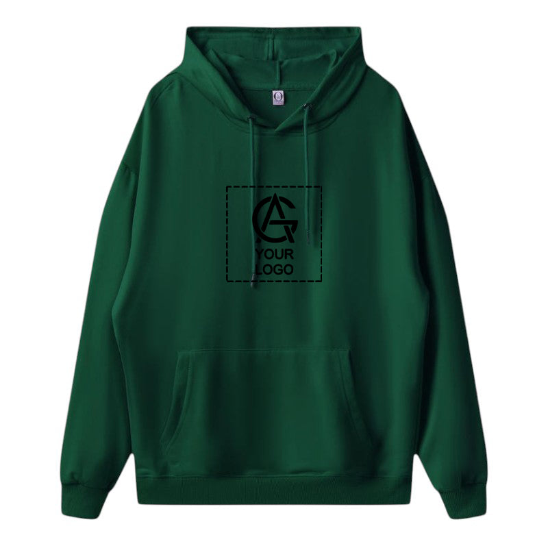 Drop Shoulder Trendy Hooded Sweatshirt