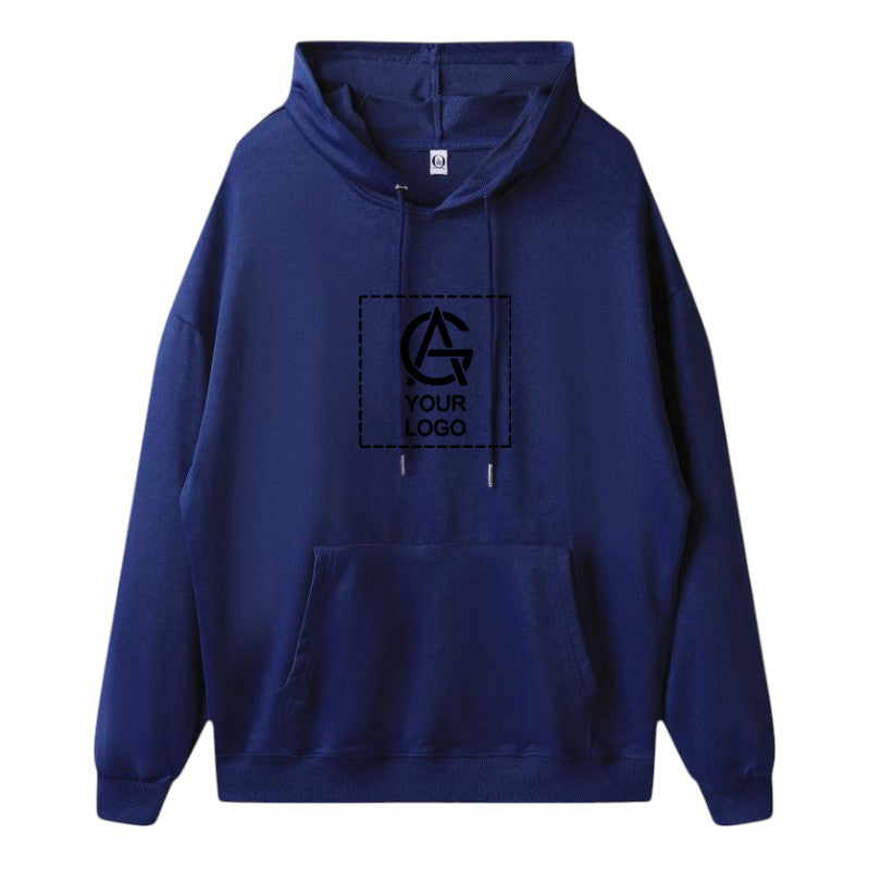 Drop Shoulder Trendy Hooded Sweatshirt