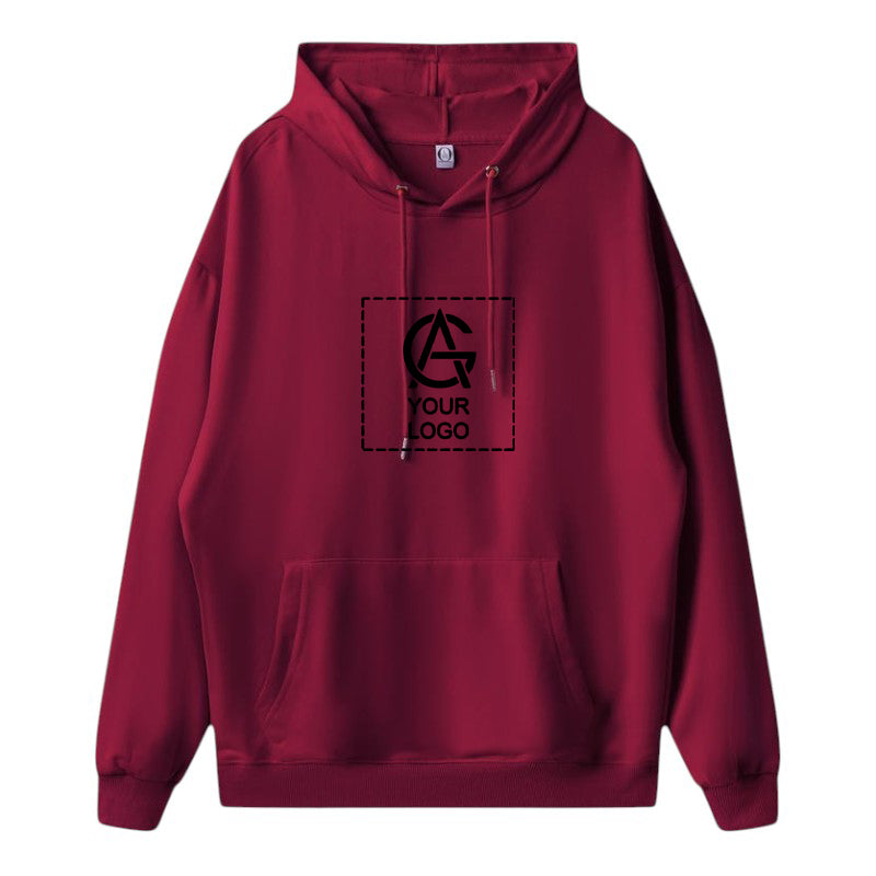 Drop Shoulder Trendy Hooded Sweatshirt