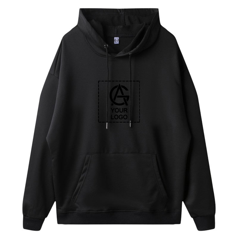 Drop Shoulder Trendy Hooded Sweatshirt