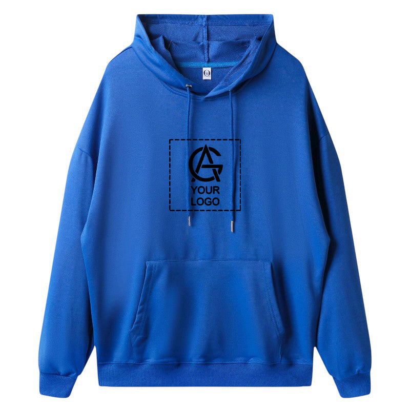 Drop Shoulder Trendy Hooded Sweatshirt
