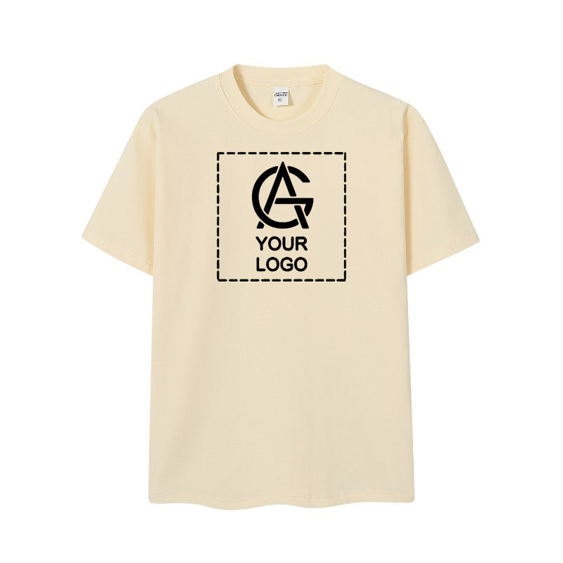 230GSM Straight Shoulder Round Neck T-shirt